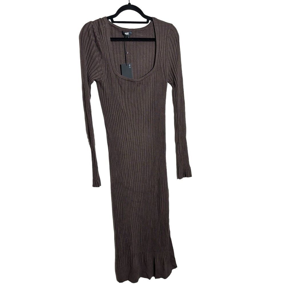 PAIGE‎ Women's Benita Long Sleeve Midi Sweater Dress Ribbed Sz XL NWT